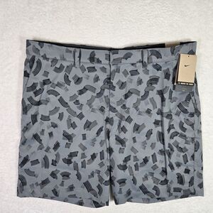 $85 Nike Tour Mens 40 Black Blue Grey 8" Chino Golf Stretch Shorts FD5725-070
